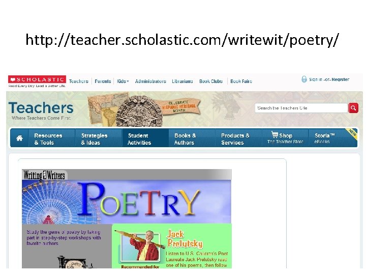 http: //teacher. scholastic. com/writewit/poetry/ 32 http: //teacher. scholastic. com/writewit/poetry/ 32