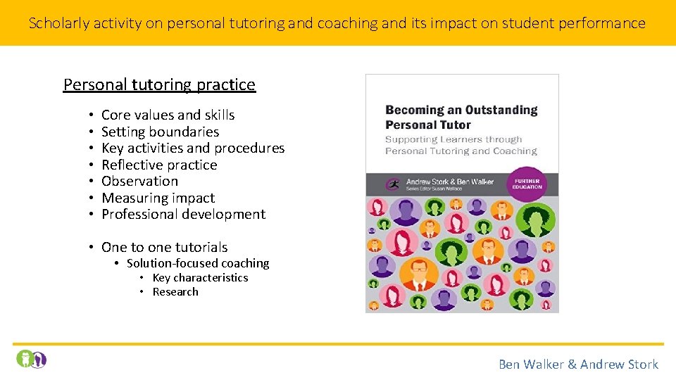 Scholarly activity on personal tutoring and coaching and its impact on student performance Personal