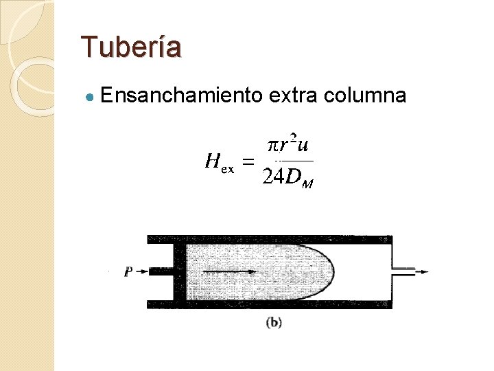 Tubería ● Ensanchamiento extra columna 