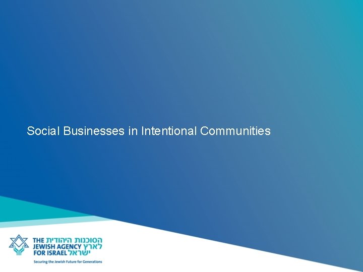 Social Businesses in Intentional Communities 