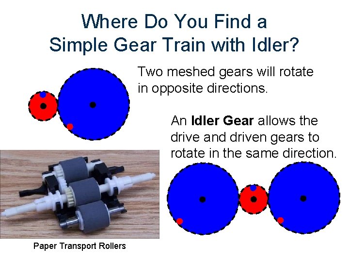 Where Do You Find a Simple Gear Train with Idler? Two meshed gears will