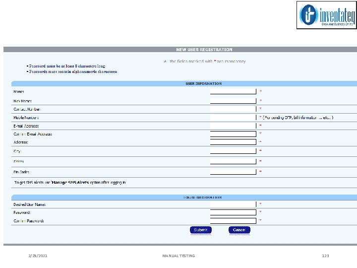 2/25/2021 MANUAL TESTING 123 