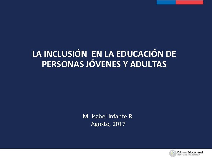 v LA INCLUSIN EN LA EDUCACIN DE PERSONAS