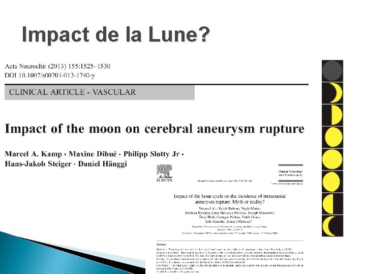 Impact de la Lune? 