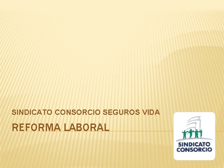 SINDICATO CONSORCIO SEGUROS VIDA REFORMA LABORAL 
