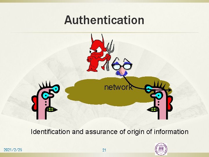 Authentication network Identification and assurance of origin of information 2021/2/25 21 