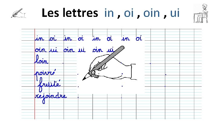 Les lettres in , oin , ui 