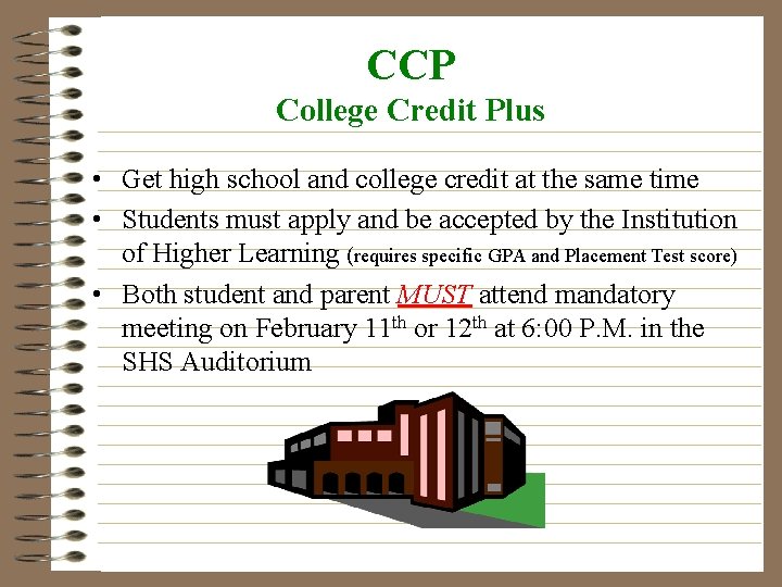 CCP College Credit Plus • Get high school and college credit at the same