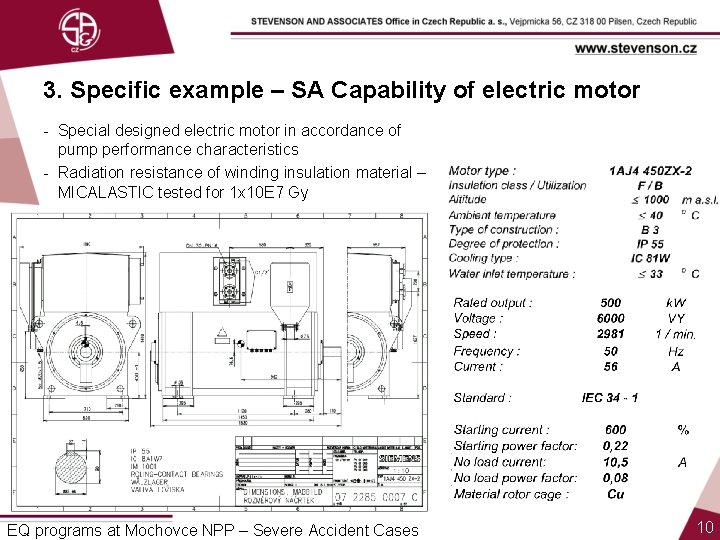 3. Specific example – SA Capability of electric motor - Special designed electric motor