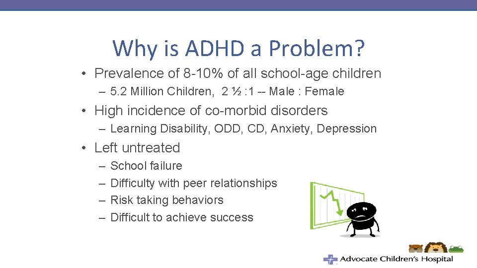 Why is ADHD a Problem? • Prevalence of 8 -10% of all school-age children