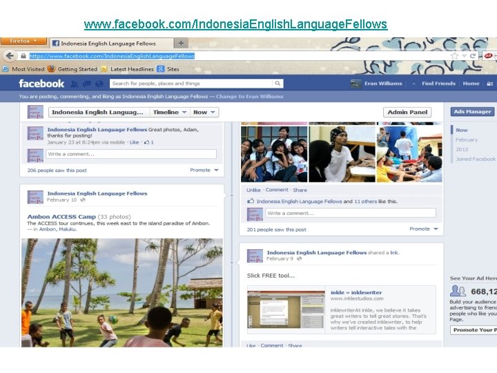 www. facebook. com/Indonesia. English. Language. Fellows www. facebook. com/Indonesia. English. Language. Fellows