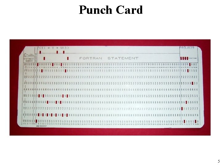 Punch Card 5 
