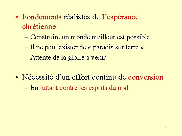  • Fondements réalistes de l’espérance chrétienne – Construire un monde meilleur est possible