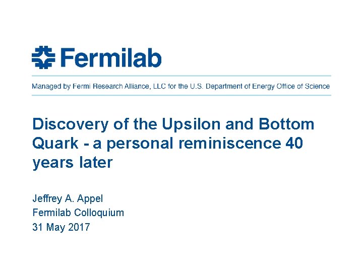 Discovery of the Upsilon and Bottom Quark - a personal reminiscence 40 years later