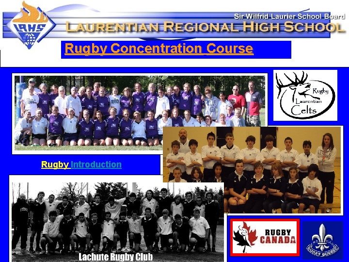 Rugby Concentration Course Rugby Introduction 