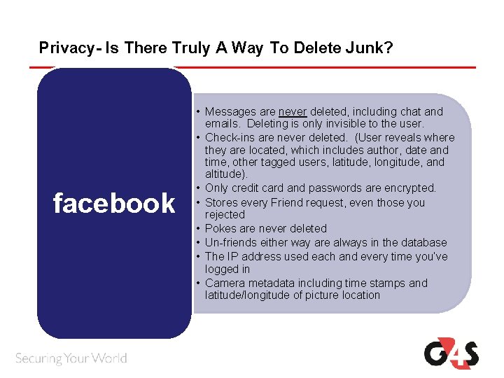 Privacy- Is There Truly A Way To Delete Junk? facebook • Messages are never Privacy- Is There Truly A Way To Delete Junk? facebook • Messages are never