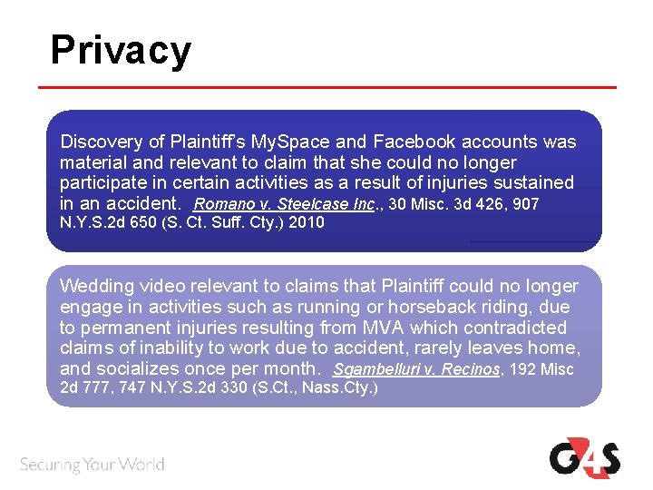 Privacy Discovery of Plaintiff’s My. Space and Facebook accounts was material and relevant to Privacy Discovery of Plaintiff’s My. Space and Facebook accounts was material and relevant to