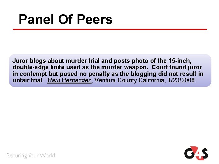 Panel Of Peers Juror blogs about murder trial and posts photo of the 15 Panel Of Peers Juror blogs about murder trial and posts photo of the 15