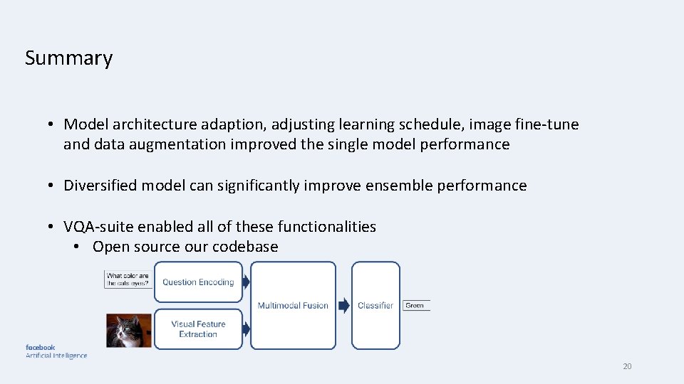 Summary • Model architecture adaption, adjusting learning schedule, image fine-tune and data augmentation improved