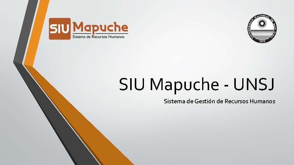 SIU Mapuche - UNSJ Sistema de Gestión de Recursos Humanos 