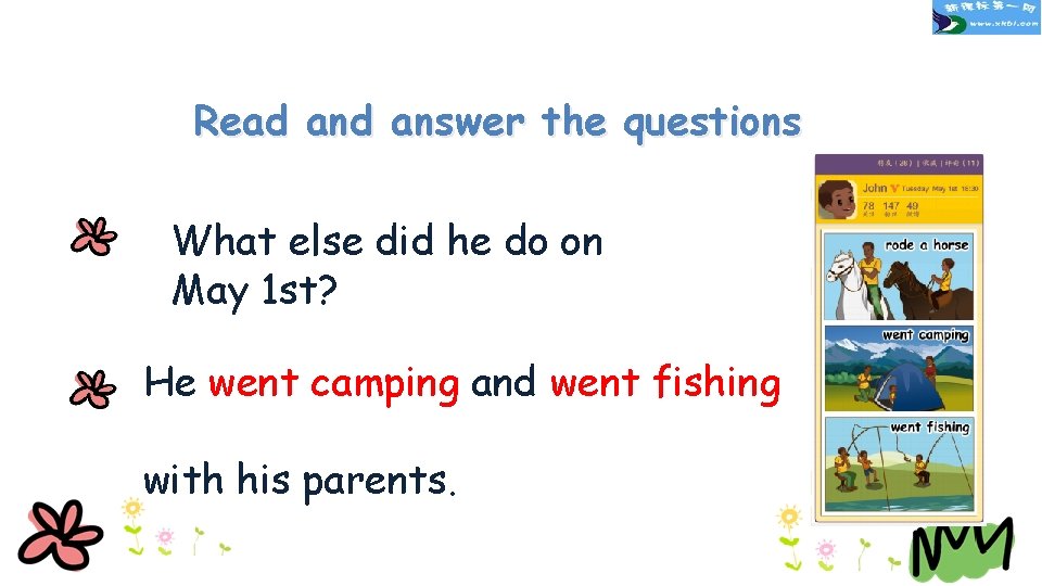 Read answer the questions What else did he do on May 1 st? He