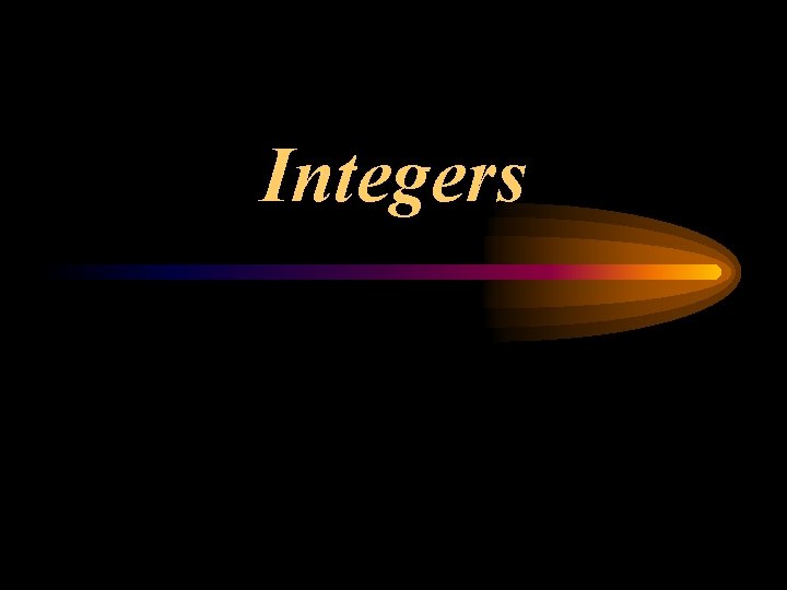 Integers 