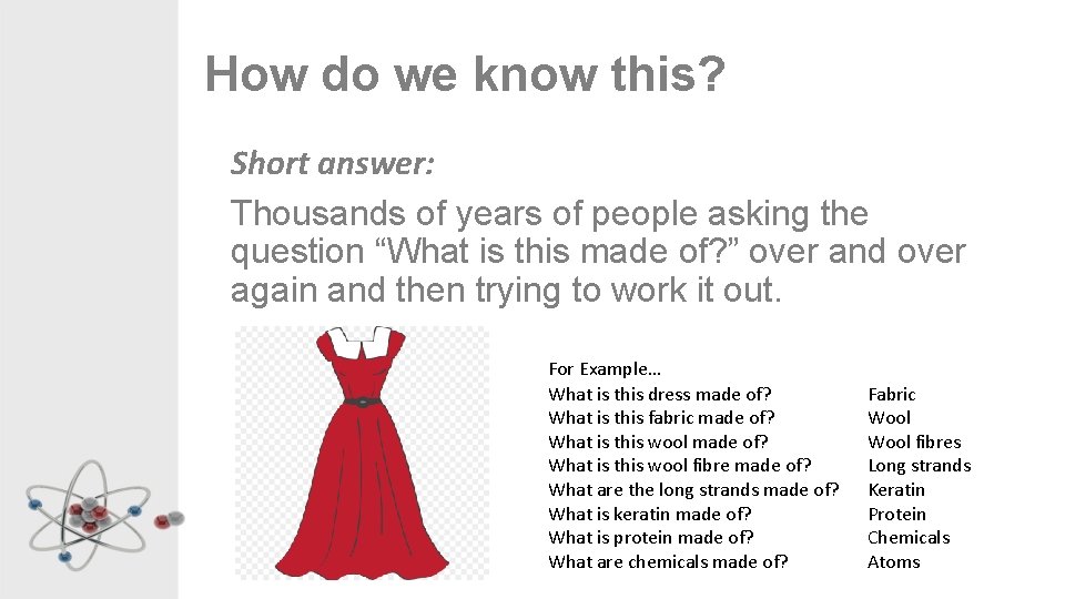 How do we know this? Short answer: Thousands of years of people asking the