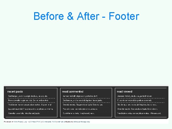 Before & After - Footer 