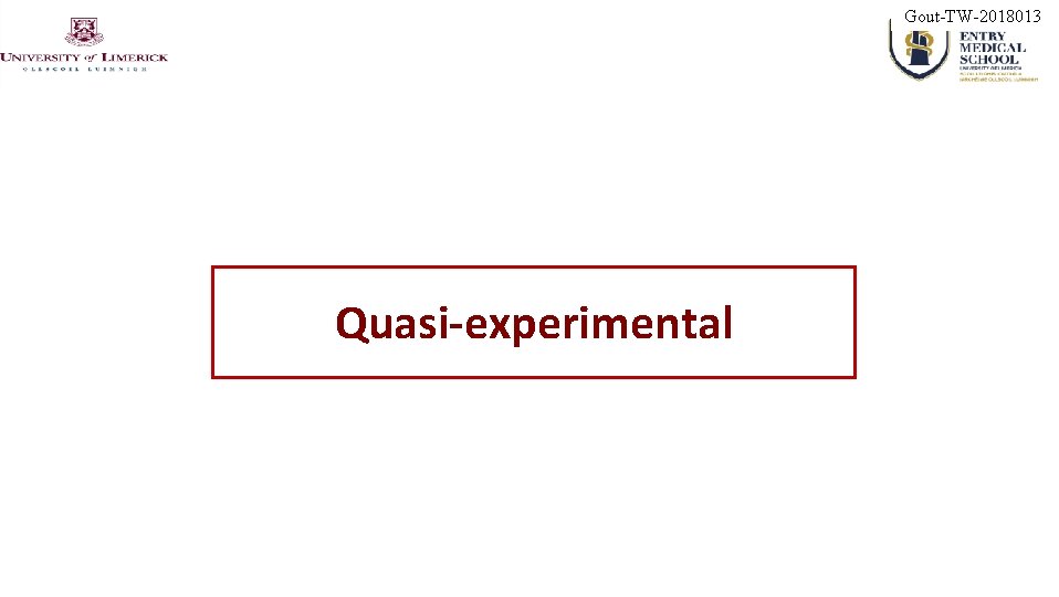 Gout-TW-2018013 Quasi-experimental 