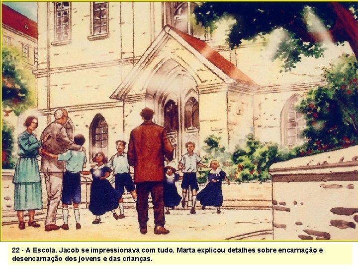 22 - A Escola. Jacob se impressionava com tudo. Marta explicou detalhes sobre encarnação 22 - A Escola. Jacob se impressionava com tudo. Marta explicou detalhes sobre encarnação