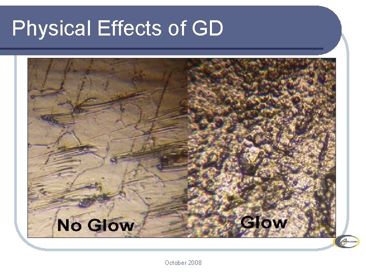 Physical Effects of GD October 2008 15 Physical Effects of GD October 2008 15