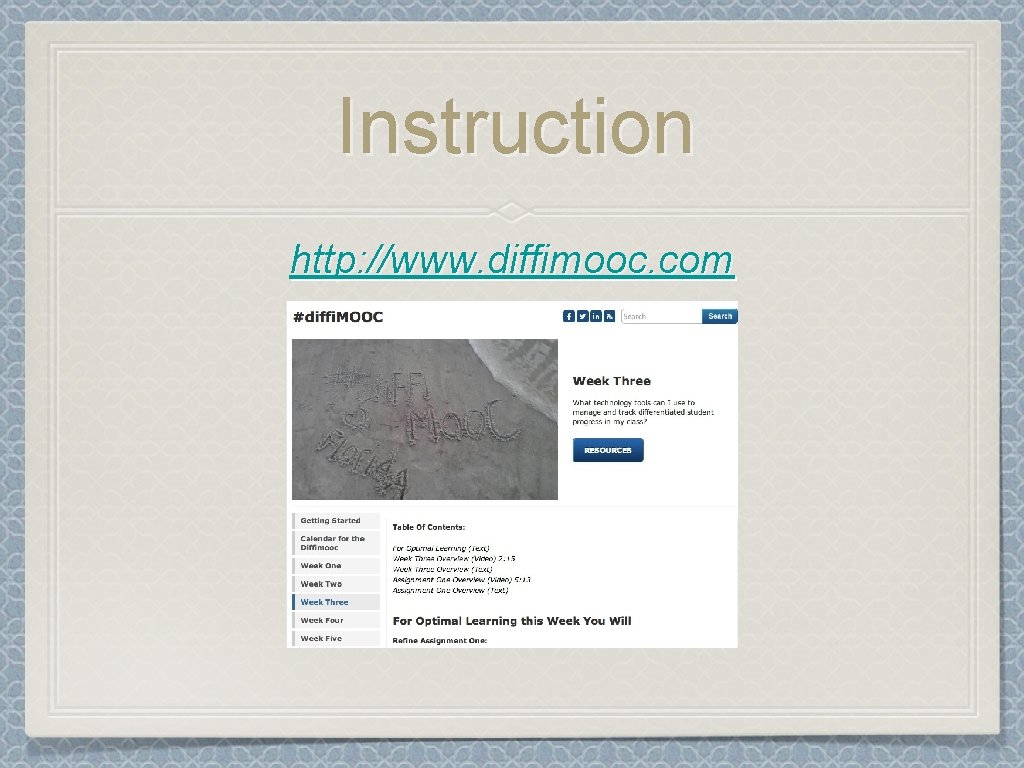 Instruction http: //www. diffimooc. com 