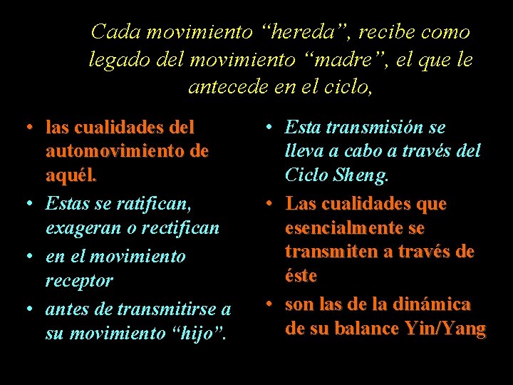 Cada movimiento “hereda”, recibe como legado del movimiento “madre”, el que le antecede en Cada movimiento “hereda”, recibe como legado del movimiento “madre”, el que le antecede en