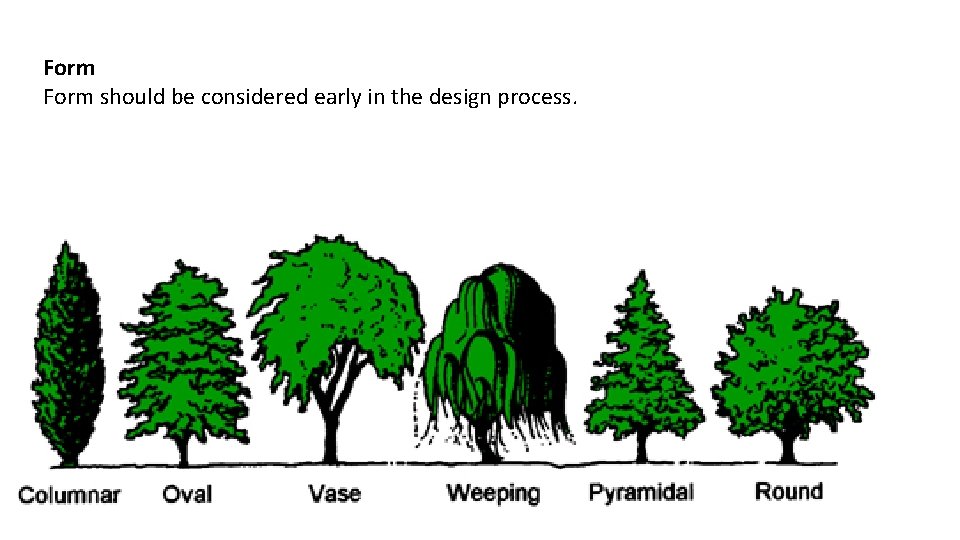 Form should be considered early in the design process. 