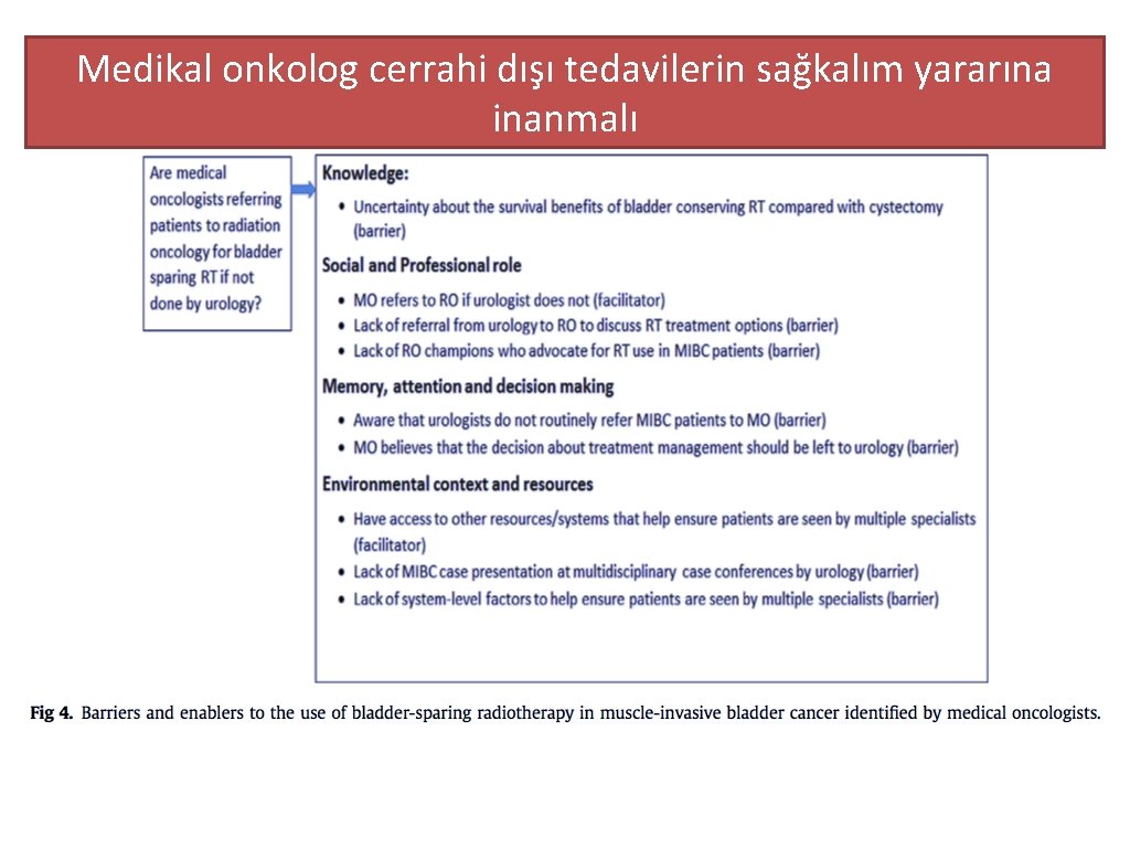 Medikal onkolog cerrahi dışı tedavilerin sağkalım yararına inanmalı 