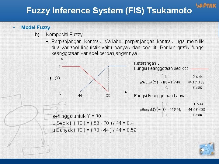 Fuzzy Inference System (FIS) Tsukamoto • Model Fuzzy b) Komposisi Fuzzy § Perpanjangan Kontrak.