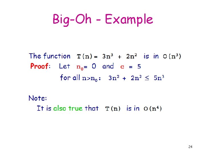 Big-Oh - Example 24 