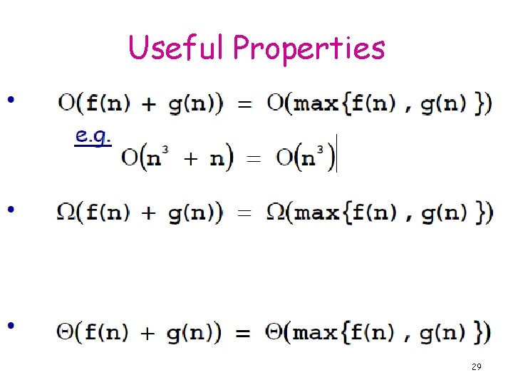 Useful Properties 29 