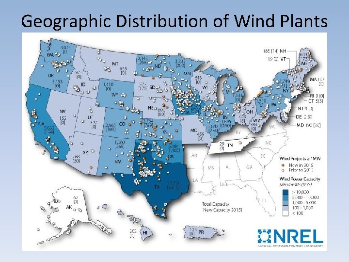Geographic Distribution of Wind Plants (2015) 