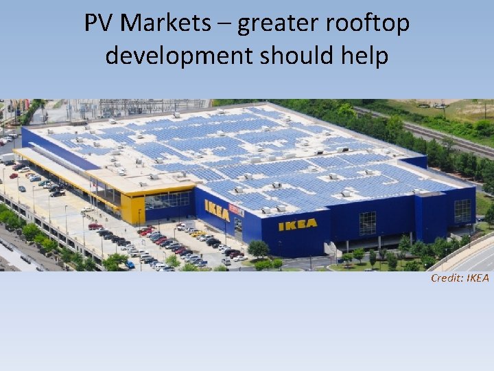 PV Markets – greater rooftop development should help Credit: IKEA 