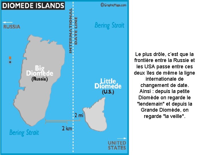 Le plus drôle, c’est que la frontière entre la Russie et les USA passe