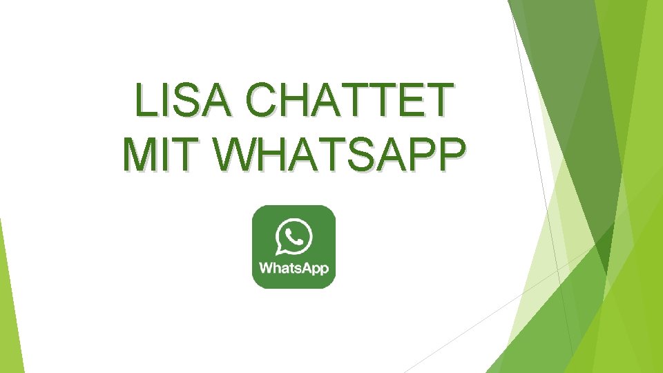 LISA CHATTET MIT WHATSAPP 