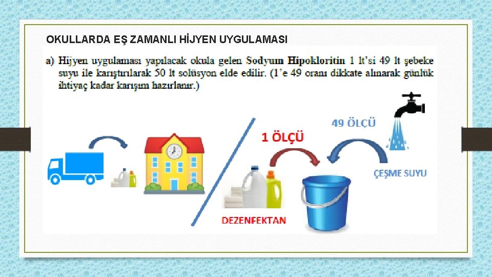 OKULLARDA EŞ ZAMANLI HİJYEN UYGULAMASI 