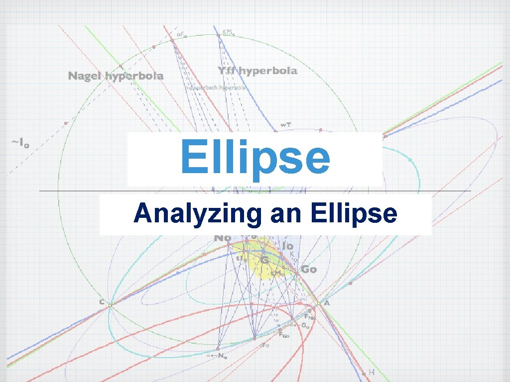 Ellipse Analyzing an Ellipse 