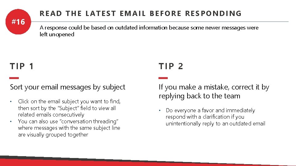 Back an responding email to How to