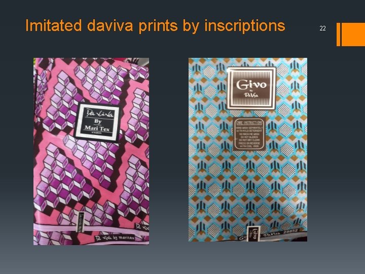 Imitated daviva prints by inscriptions 22 