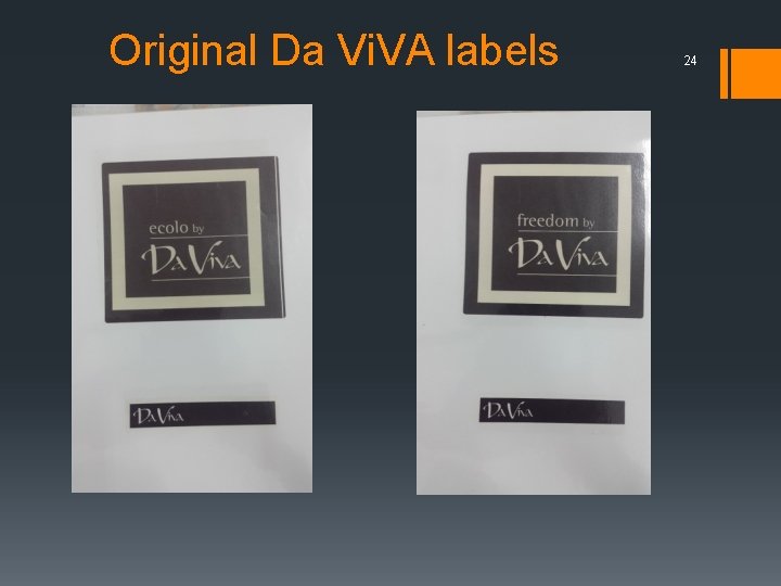 Original Da Vi. VA labels 24 