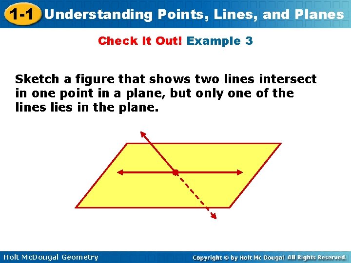 1 -1 Understanding Points, Lines, and Planes Check It Out! Example 3 Sketch a