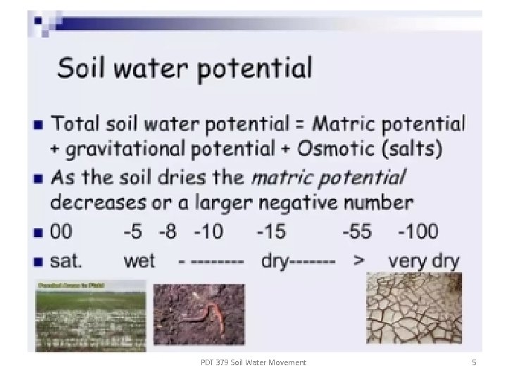 PDT 379 Soil Water Movement 5 