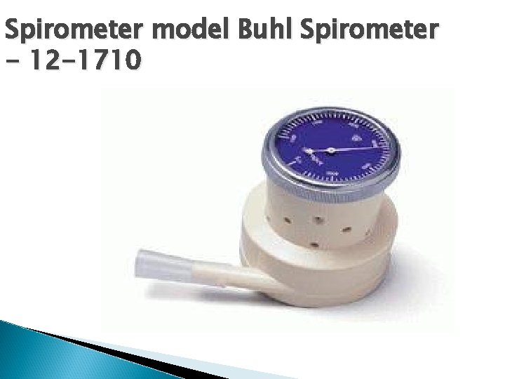 Spirometer model Buhl Spirometer - 12 -1710 